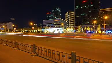 8K大气延时北京长安大街夜晚极速车流视频的预览图